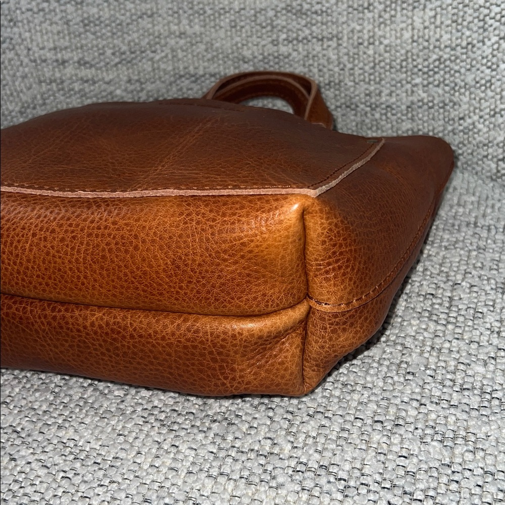 Portland Leather Goods Mini Crossbody Tote Handbag in Sedona Brown - Picture 5 of 8